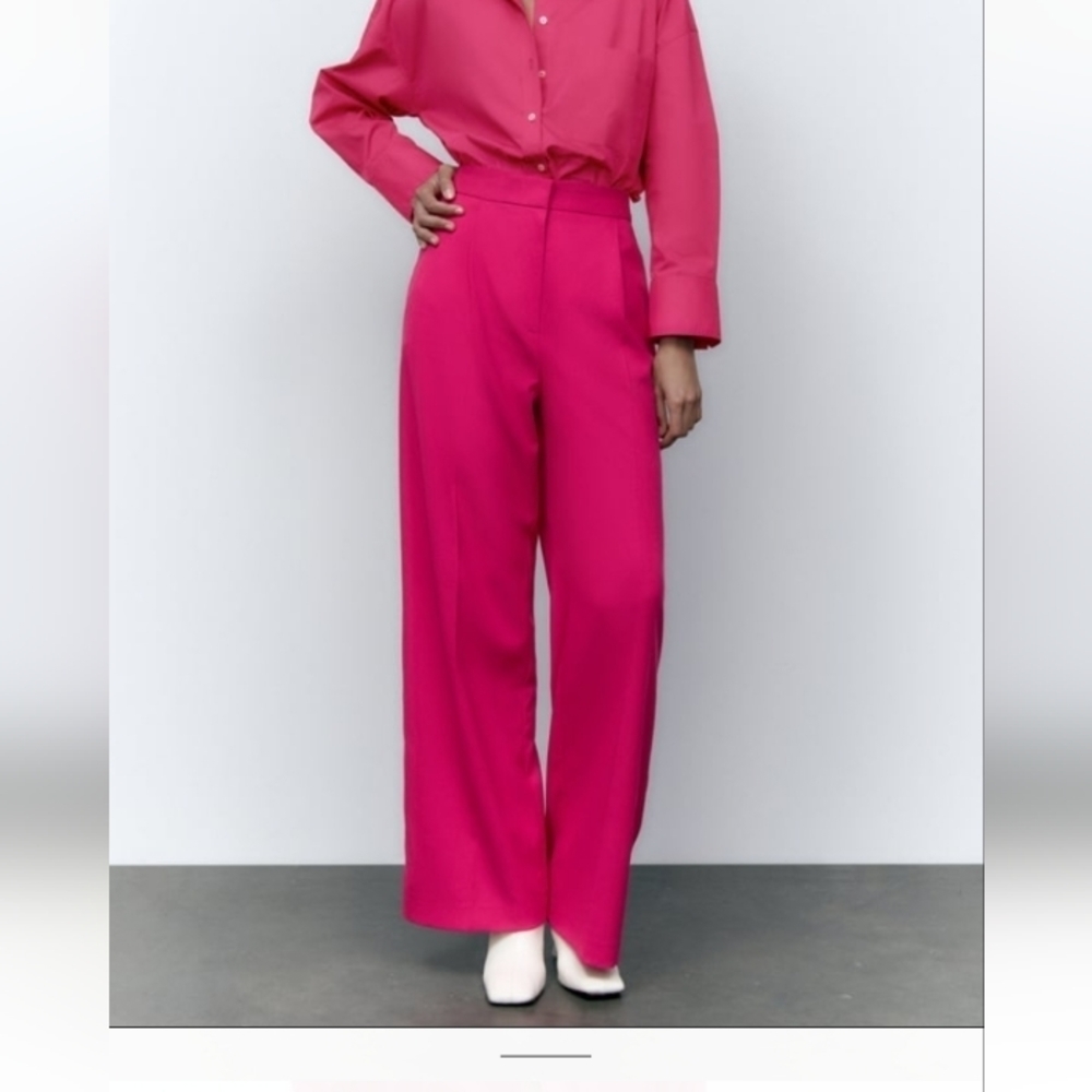 ZARA wide leg menswear style pants